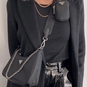 Black Prada Nylon Bag - CROSS BODY/SHOULDER BAG